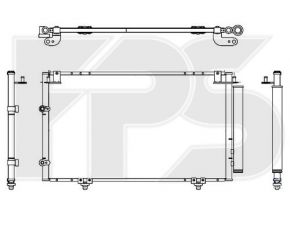 Air conditioner radiator condenser Toyota Solara 2.4 04-08