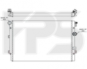 Radiator cooling water VW Tiguan 09-17