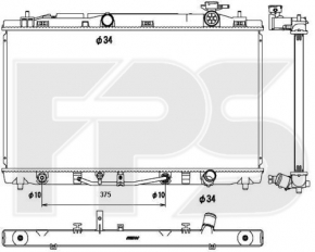 Radiator cooling water Toyota Camry v40 3.5