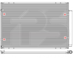 Air conditioner radiator condenser Lexus RX400h 06-09