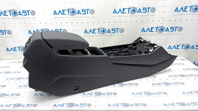 Central console armrest and cup holders Audi Q5 80A 18-24 black, black armrest, scratches