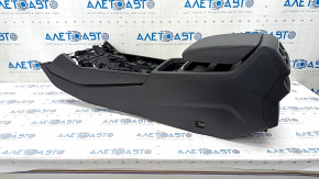 Central console armrest and cup holders Audi Q5 80A 18-24 black, black armrest, scratches