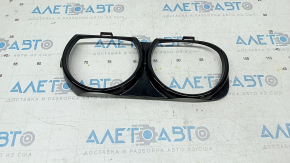 Left headlight frame Dodge Challenger 15-19 rest, black gloss, broken crepe, sand