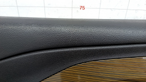 Door trim card front left GMC Terrain 18-20 leather black, wood insert, scratches