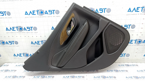 Door trim card rear left GMC Terrain 18 leather black, wood insert, scratches