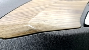 Door trim card rear left GMC Terrain 18 leather black, wood insert, scratches