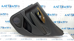 Door trim card rear right GMC Terrain 18 leather black, wood insert, scratches