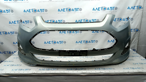 Front bumper bare Ford C-max MK2 13-18 usa blue, scratches, pressed, broken fastener, cracks