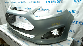 Front bumper bare Ford C-max MK2 13-18 usa blue, scratches, pressed, broken fastener, cracks