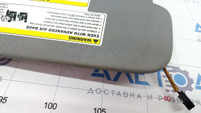 Left visor GMC Terrain 18 - gray with backlight, without hook, for cleaning