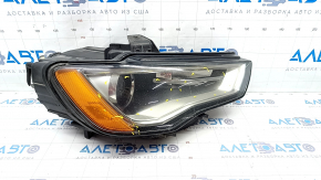 Front right headlight complete Audi A3 8V 15-16 xenon hid, with lower mount, sand, crack under glass