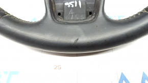 Bare steering wheel Audi A3 8V 15-20 leather, black, without petals, scratch