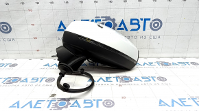 Side mirror left Audi A3 8V 15-20 4d, 5d, 6 pins, turn signal, heated, white, crack on turn signal