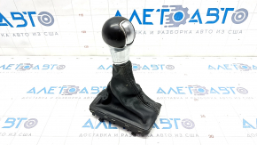 Gear knob Audi A3 8V 15-20 S-tronic black stitching, scratches on leather