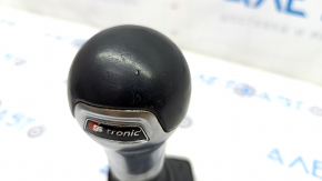 Gear knob Audi A3 8V 15-20 S-tronic black stitching, scratches on leather