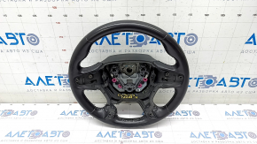 Naked steering wheel GMC Terrain 18-21 leather black without heating, pokes scratches, tear