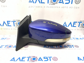 Side mirror left Ford Focus mk3 15-18 rest 7 pins, turn signal, heated, blue, sand, scratches