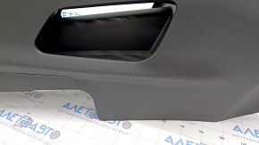 Console center armrest and cup holders GMC Terrain 18 - black leather, under the air duct, scratches, bumps on chrome, peeling coating