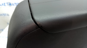 Console center armrest and cup holders GMC Terrain 18 - black leather, under the air duct, scratches, bumps on chrome, peeling coating