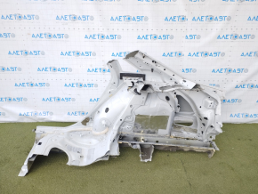 Quarter wing rear right Audi A3 8V 15-20 4d white, dented, pokes, painted 0.1-0.2mm