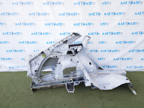 Quarter wing rear left Audi A3 8V 15-20 4d white, dented, pokes, painted 0.1-0.2mm