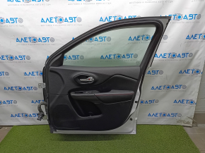 Door assembly front right Jeep Cherokee KL 14- keyless, white PW7, red stitching on trim, butt