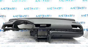 Torpedo front panel with AIRBAG VW Passat b8 16-19 USA black, without air ducts, with glove box, broken mount