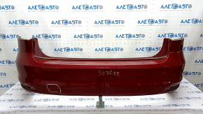 Bare rear bumper VW Jetta 15-18 USA red LA3Q, dented, scratches