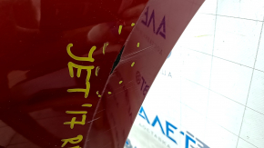 Bare rear bumper VW Jetta 15-18 USA red LA3Q, dented, scratches