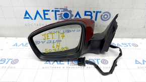 Side mirror left VW Jetta 11-18 5 pins, red LA3Q, scratches