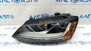 Headlight front left VW Jetta 17-18 USA naked, halogen, broken fasteners, sand