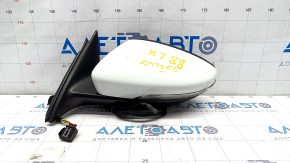 Side mirror left VW Passat b8 16-19 USA 10+2 pins, turn signal, BSM, heated, white, scratches on turn signal