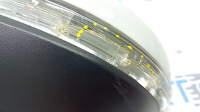 Side mirror left VW Passat b8 16-19 USA 10+2 pins, turn signal, BSM, heated, white, scratches on turn signal