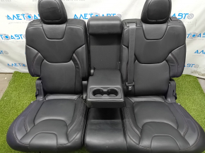Rear row of seats 2nd row Jeep Cherokee KL 14-18 Trailhawk red stitching, with airbag, black leather, mechanical, tears
