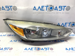 Headlight front right bare Ford Focus mk3 15-18 rest halogen, light, spider web, for polishing