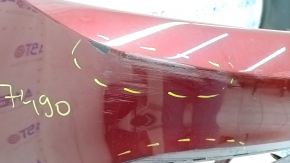 Bare front bumper VW Jetta 15-18 USA red LA3Q, scratches, pressed, broken mount