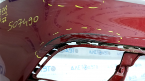 Bare front bumper VW Jetta 15-18 USA red LA3Q, scratches, pressed, broken mount