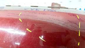 Bare front bumper VW Jetta 15-18 USA red LA3Q, scratches, pressed, broken mount