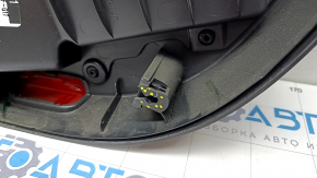 Door trim card front left VW Passat b8 16-19 USA black with dark gray wood trim, cracks in fastening
