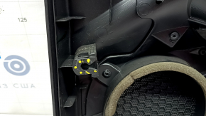 Door trim card front left VW Passat b8 16-19 USA black with dark gray wood trim, cracks in fastening