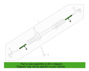 Steering rod left Fiat 500 12-19