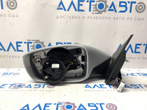 Side mirror left Hyundai Sonata 11-15 7 pins, turn signal, heated, silver, for spare parts