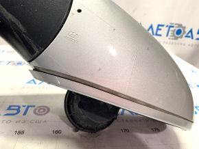 Side mirror left Hyundai Sonata 11-15 7 pins, turn signal, heated, silver, for spare parts