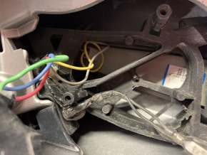 Side mirror left Hyundai Sonata 11-15 7 pins, turn signal, heated, silver, for spare parts