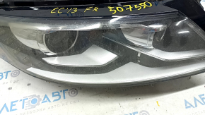 Headlight front right VW CC 13-17 complete, rest, xenon led, cobweb, sand