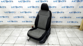 Driver's seat VW Jetta 11-18 USA without airbag, mechanical, black cloth with light gray insert, dry cleaning, scratches on the lining
