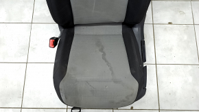 Driver's seat VW Jetta 11-18 USA without airbag, mechanical, black cloth with light gray insert, dry cleaning, scratches on the lining