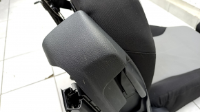 Driver's seat VW Jetta 11-18 USA without airbag, mechanical, black cloth with light gray insert, dry cleaning, scratches on the lining