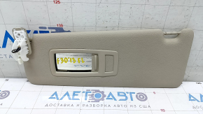 Left visor BMW 3 F30 4d 12-14 beige, without hook