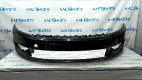 Front bumper bare VW CC 13-17 rest, black, pressed, scratches, cracks, broken fasteners